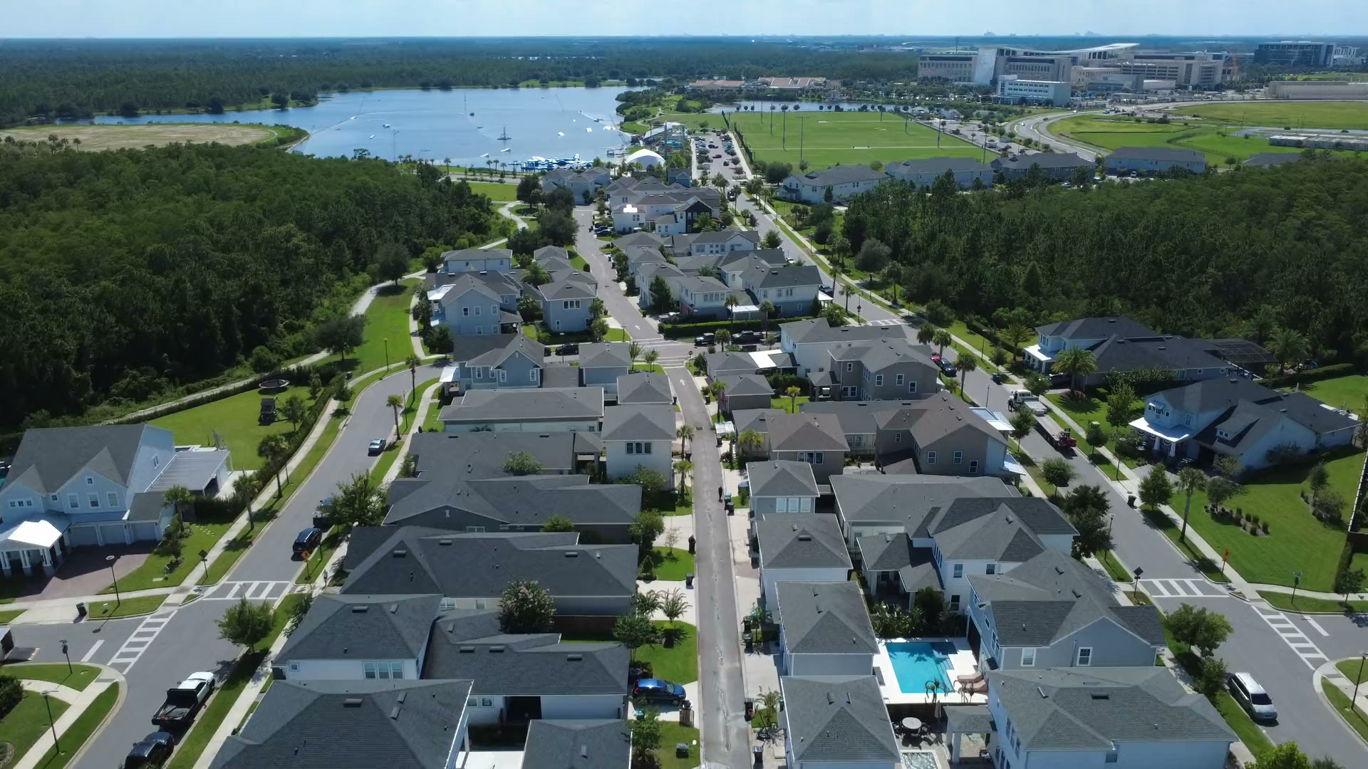 Aerial view of Lake Nona in Orlando, Florida